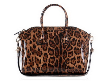 2013 Replica Givenchy Antigona Bag Leopard Leather 9981 Brown